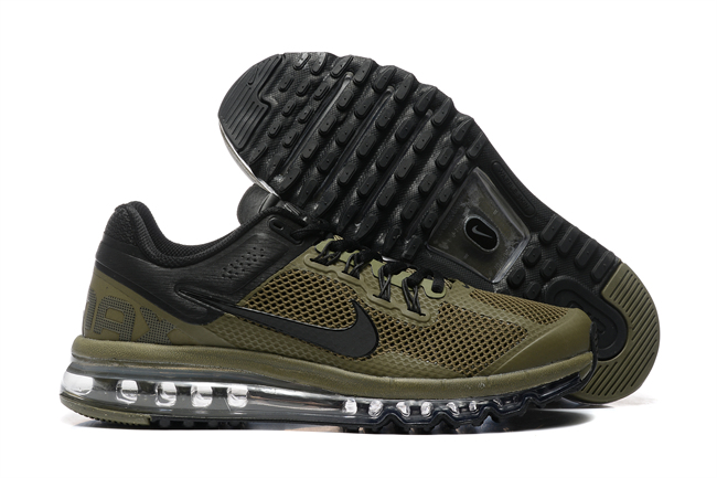 Women's Hot sale Running weapon Air Max 2013 Olive Shoes 014